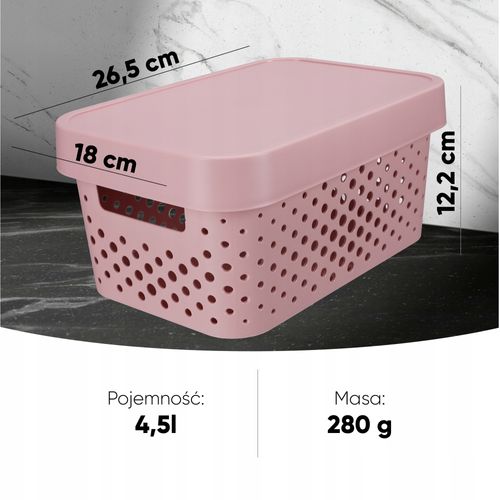 Curver Pojemnik Pudełko Z Pokrywką 4,5 L Różowy na Arena.pl