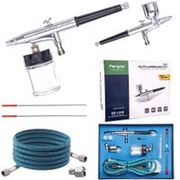 aerograf modelarski komplet fengda bd-134k dysze 3x 0,2 0,3 0,5 mm