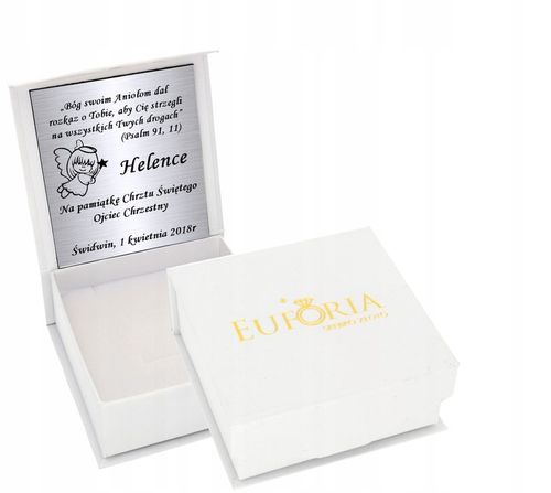 Srebrny Łańcuszek z Medalikiem SREBRO 925 Chrzest Komunia Grawer na Arena.pl