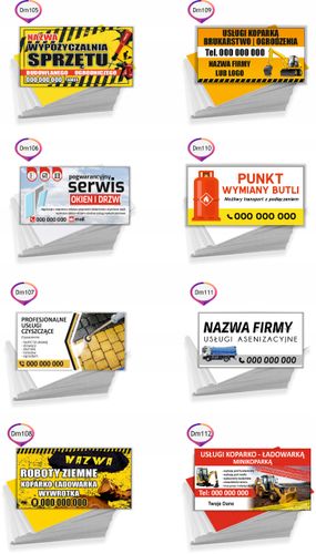 Wizytówki REKLAMOWE Foliowane 1000 szt USŁUGI REMONTOWO WYKOŃCZENIOWE na Arena.pl