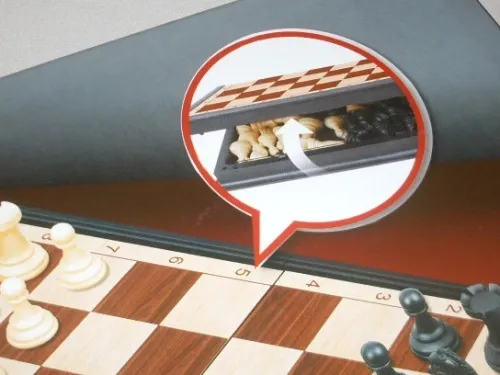 SZACHY i WARCABY magnetyczne DUŻE 30x30 DREWO na Arena.pl