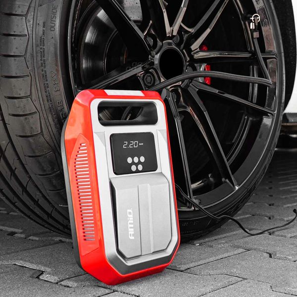 KOMPRESOR SAMOCHODOWY POMPKA SPRĘŻARKA 12V LED LCD zdjęcie 2
