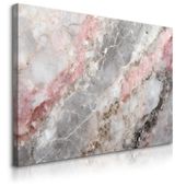 Obraz Na Płótnie Abstrakcja Szary Marmur Imitacja Kamienia 100cm x 70cm