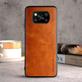 Etui AIORIA Vintage LEATHER Xiaomi Poco X3 NFC/X3 Pro pomarańczowy