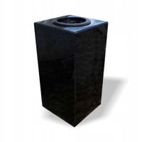 Wazon Granitowy Kwadratowy Czarny 28cm