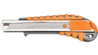 nóż, nożyk z ostrzem łamanym 18 mm, metalowy korpus - t n63-011