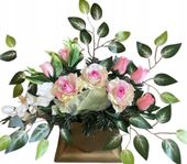 STROIK GRÓB SERCE WIĄZANKA BUKIET SZTUCZNY KOMPOZYCJA WIELKANOC STANPOL