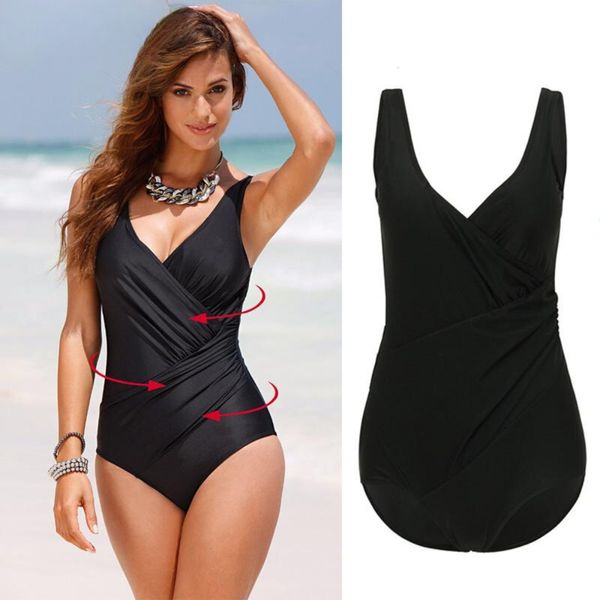 STRÓJ KĄPIELOWY JEDNOCZĘŚCIOWY WYSZCZUPLAJĄCY DAMSKI MONOKINI PLUS SIZE M zdjęcie 4