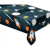 obrus plastikowy z kosmicznym motywem rocket space