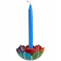 NIEBIESKA ŚWIECA INTENCYJNA DO RYTUAŁÓW CZAKRA GARDŁA SOJOWA 1 SZTUKA