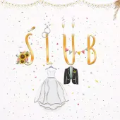 Karnet Kwadratowy Ślubny, Państwo Młodzi