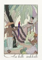 Plakat 70x100cm La Belle Indolente, Barbier Vintage do Salonu