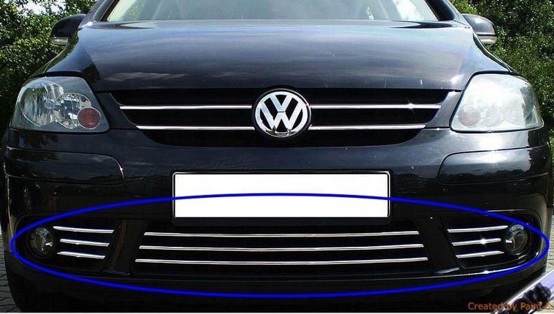 VW GOLF V PLUS - Listwy CHROM GRILL atrapa Tuning zdjęcie 7
