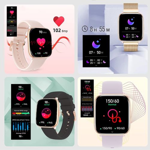 SMARTWATCH ZEGAREK DAMSKI POLSKIE MENU ROZMOWY SPORT AMOLED 4 PASKI na Arena.pl