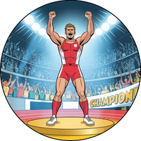 Opłatek na tort Zwycięstwo Zawodnik na Podium Sportowiec Hala