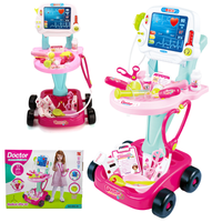 Wózek Lekarski Dla Dziewczynki Z Akcesoriami Różowy