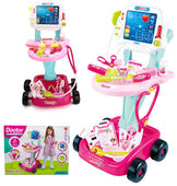 Wózek Lekarski Dla Dziewczynki Z Akcesoriami Różowy