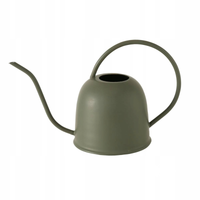 KONEWKA METALOWA emaliowana zielona matowa 23 cm