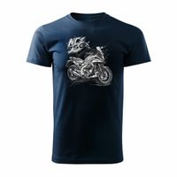 Koszulka z motocyklem na motor Honda NC 750 X NC750X męska granatowa REGULAR S