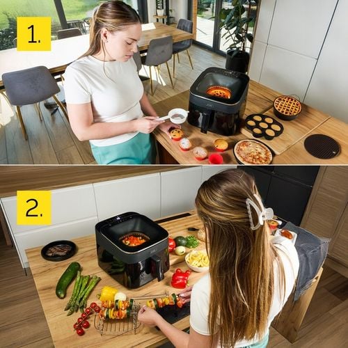 Frytkownica beztłuszczowa 6,5L Air Fryer Yoer 1700W +Duże okno 12 programów na Arena.pl