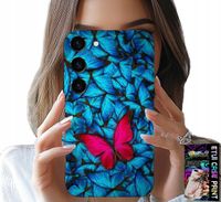 ETUI DO SAMSUNG GALAXY S23 - NIEBIESKIE MOTYLKI, MOTYL, KOBIECE WZORY