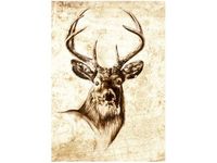 50X70CM GŁOWA JELENIA OBRAZ PION ŚCIAN