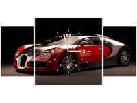 80X40CM ZEGAR ZEGAR ŚCIENNY CZERWONE BUGATTI VEYRON OBRAZ