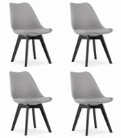 Krzesło MARK - szare / nogi czarne x 4