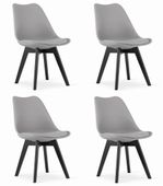 Krzesło MARK - szare / nogi czarne x 4