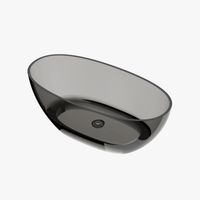 Wanna wolnostojąca transparentna 160 x 80 cm przezroczysta czarna kore