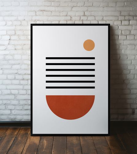 Plakat cyfrowy do wydruku geometrczyny boho na Arena.pl