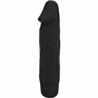 get real mini classic - kompaktowy wibrator czarny, silikonowy, 13 cm