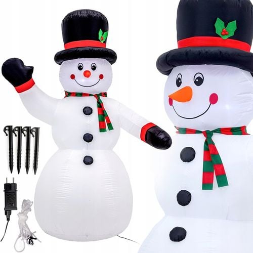 BAŁWAN nadmuchiwany ŚWIECĄCY DUŻY pompowany LED 180cm dmuchaniec na Arena.pl