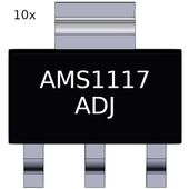 10x AMS1117-ADJ stabilizator napięcia 1A ADJ reg.