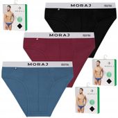 SLIPY MAJTKI MĘSKIE BAMBUSOWE WISKOZA KLASYCZNE KOLOROWE 3-SZT MORAJ - 3XL
