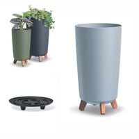 Doniczka na nóżkach GRACIA TUBUS SLIM DGTL240 | Jasny szary