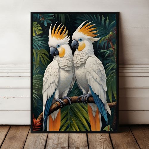 Plakat dwie papugi 40x50 cm na Arena.pl