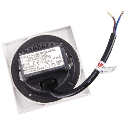 Wpuszczana LAMPA zewnętrzna KURS LED 03908 Ideus kwadratowa OPRAWA metalowy wpust LED 1,6W 4000K outdoor IP54 biały zdjęcie 3