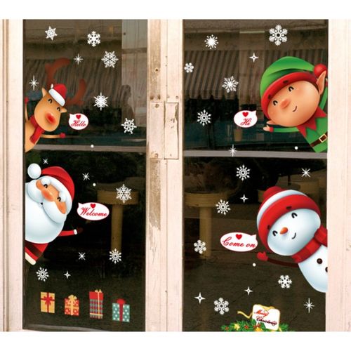 świąteczne naklejki kolorowe na okno 20 x 30 cm nkd17 na Arena.pl