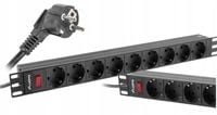 Listwa zasilająca rack PDU 19" 1U Lanberg 9x230V PL 16A 3m