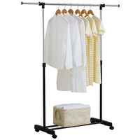 Wieszak Metalowy na Kółkach Szafa na Ubrania Półka na Buty Stojak Garderoba