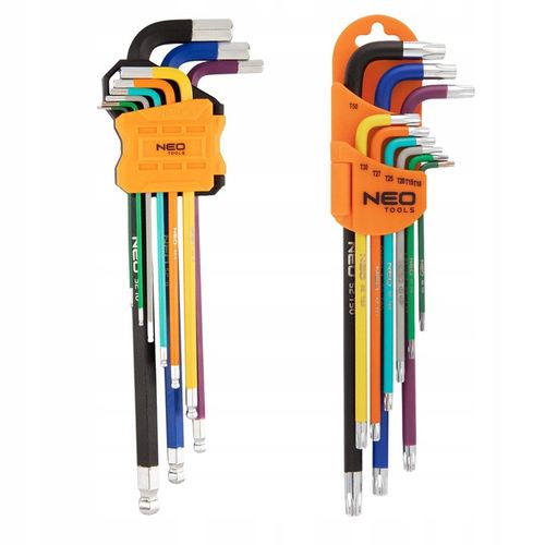 NEO TOOLS Długie Kolorowe Klucze IMBUSOWE I TORX 18 szt. IMBUSY na Arena.pl