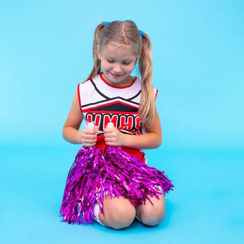 Pompony cheerleaderki różowe 2szt na Arena.pl