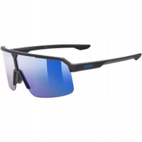 Okulary rowerowe przeciwsłoneczne UVEX Ramp black matt/mirror blue (S3)