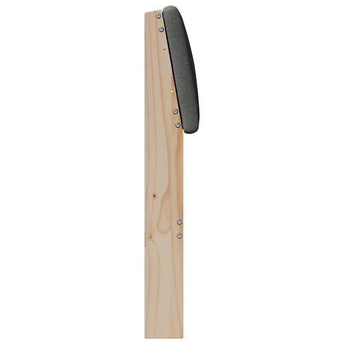 Tapicerowane wezgłowie Ciemnoszary 200 cm Lite drewno sosnowe na Arena.pl