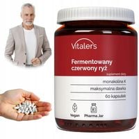 Red Yeast Rice Czerwony Ryż Wysoka dawka Monakolina K 3mg Krążenie Vege 60k