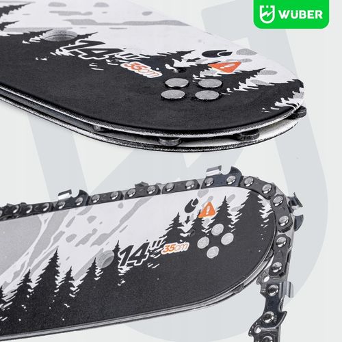 PROWADNICA DO PIŁY SPALINOWEJ PILARKI 14" 35CM + 2X ŁAŃCUCH 3/8" WUBER na Arena.pl