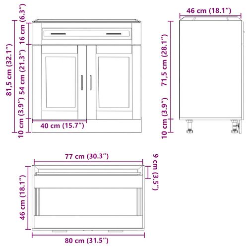 Szafka kuchenna dolna, Porto, biała, materiał drewnopochodny na Arena.pl
