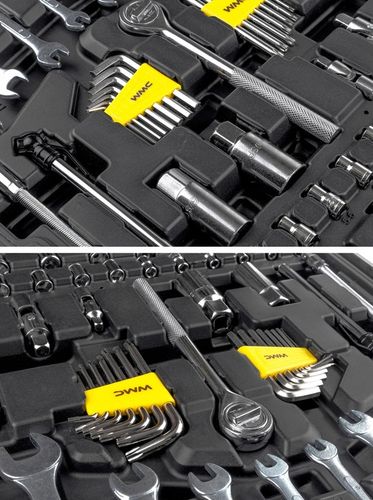 WALIZKA NARZĘDZIOWA ZESTAW NARZĘDZI 186 ELEMENTÓW BITY NASADKI MŁOTEK NÓŻ na Arena.pl