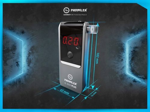 Alkomat PROMILER AL 8000 PLUS + 12 miesięcy kalibracji + ustniki na Arena.pl